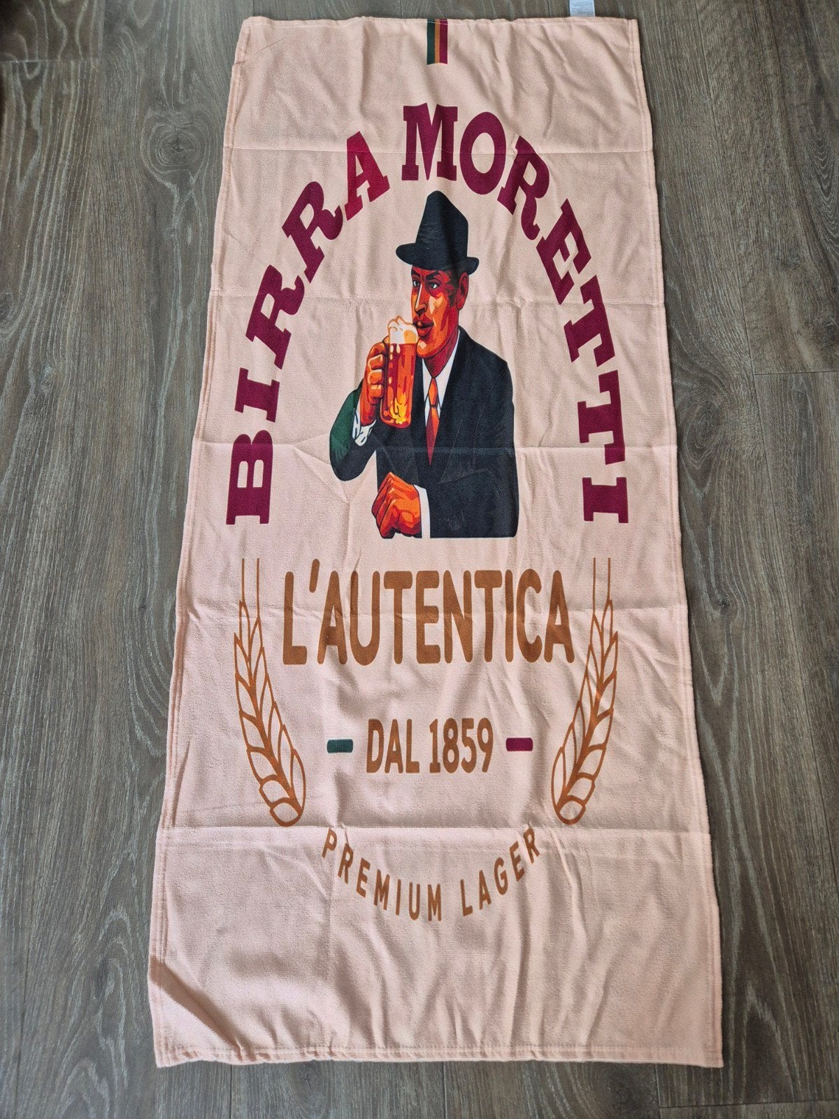 Birra Moretti handdoek, Ophalen of Verzenden, Nieuw, Overige typen, Overige merken
