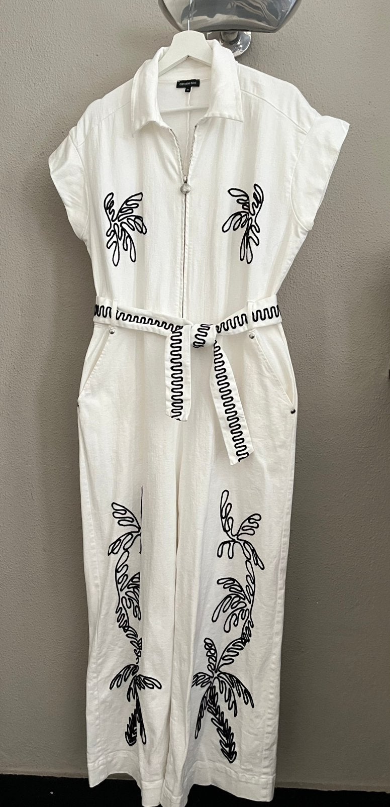 Caroline Biss jumpsuit broekpak mt 42 wit, Ophalen of Verzenden, Zo goed als nieuw, Maat 42/44 (L), Wit