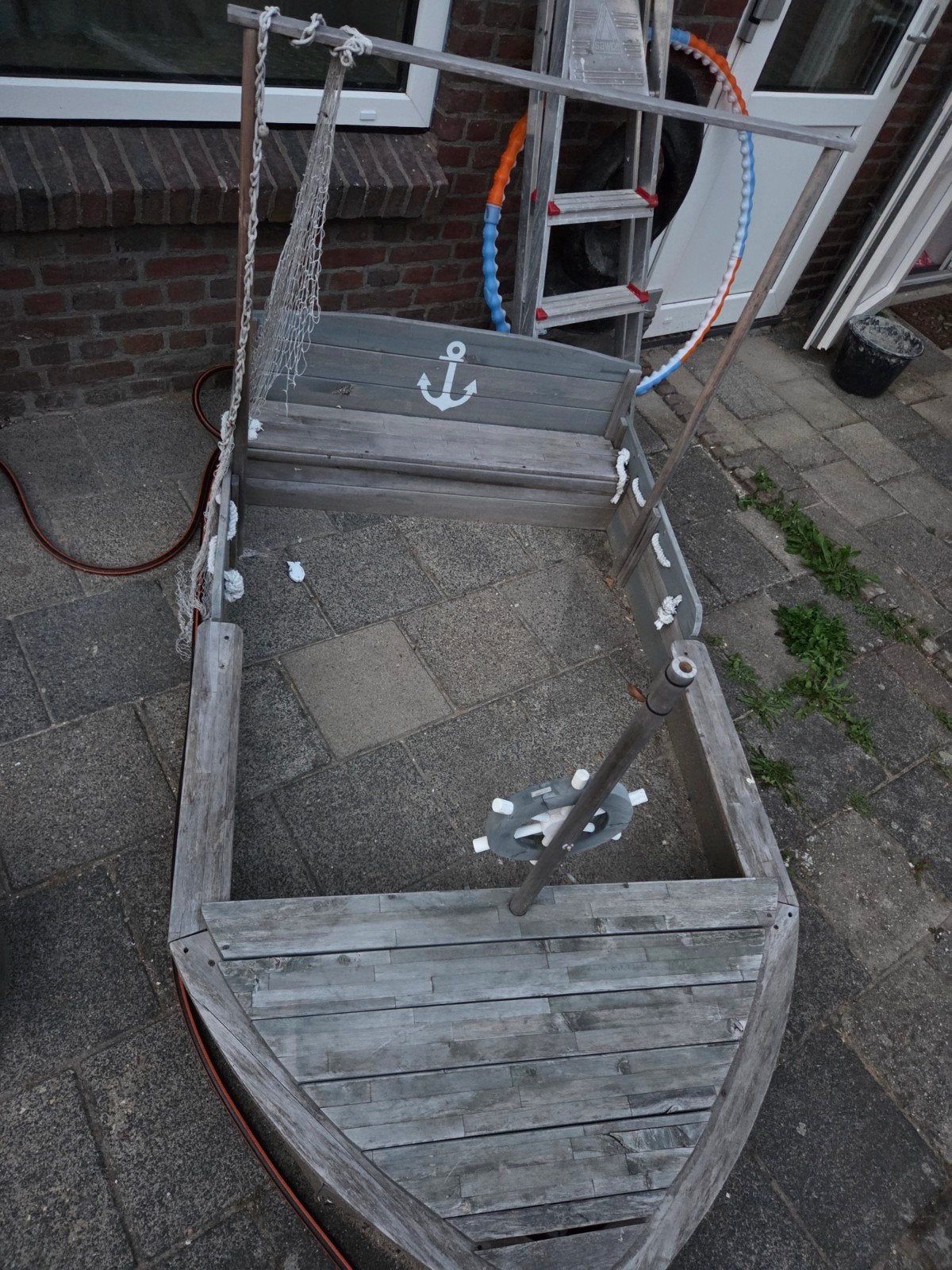 Zandbak boot - verweerd maar in goede staat, incl. zeil, Kinderen en Baby's, Speelgoed | Buiten | Zandbakken, Ophalen