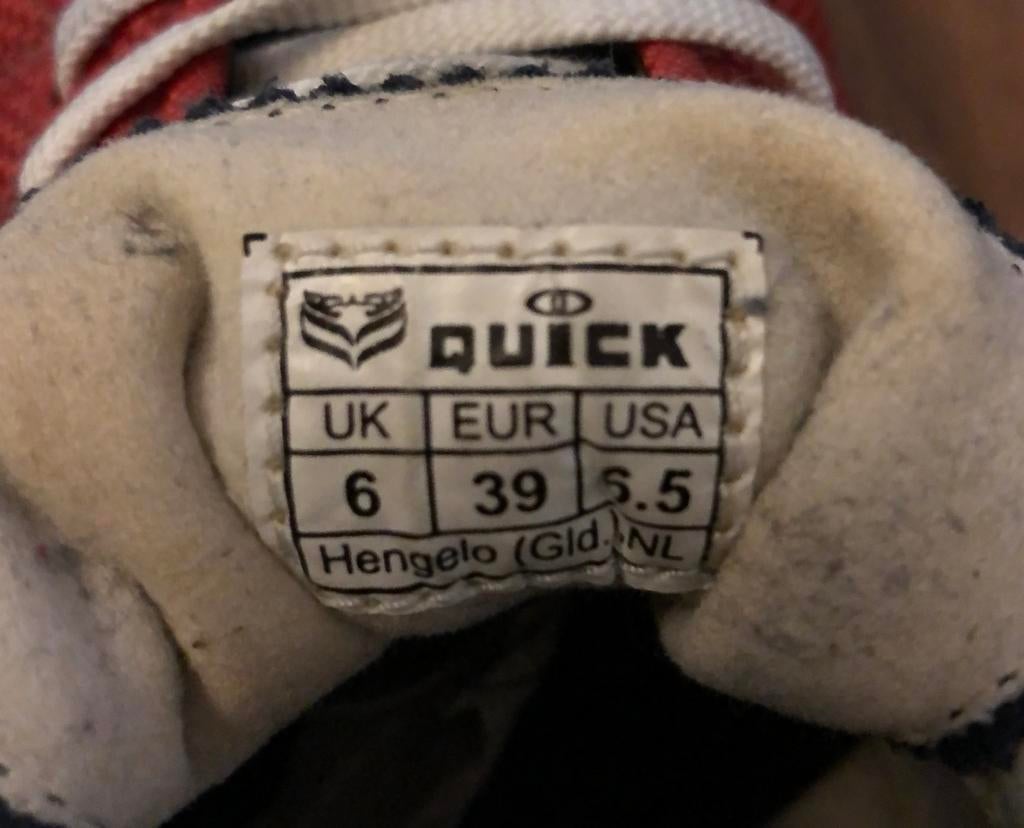 Quick schoenen, maat 39, rood, Ophalen of Verzenden, Zo goed als nieuw, Sneakers of Gympen