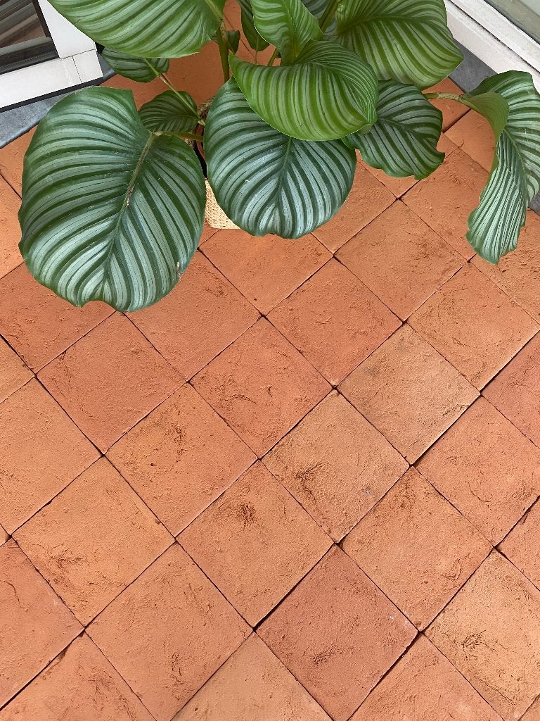 Handgemaakte 21x21cm Terracotta Tegels, incl legproducten, Doe-het-zelf en Verbouw, Tegels, Ophalen, Keramiek, Nieuw, 5 tot 10 m²