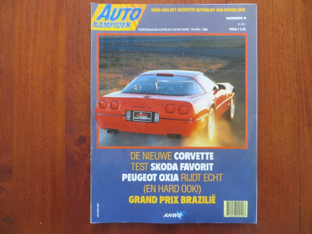 Autokampioen 8 1989 Corvette ZR-1, Skoda Favorit, Oxia, Ophalen of Verzenden, Nieuw, Chevrolet