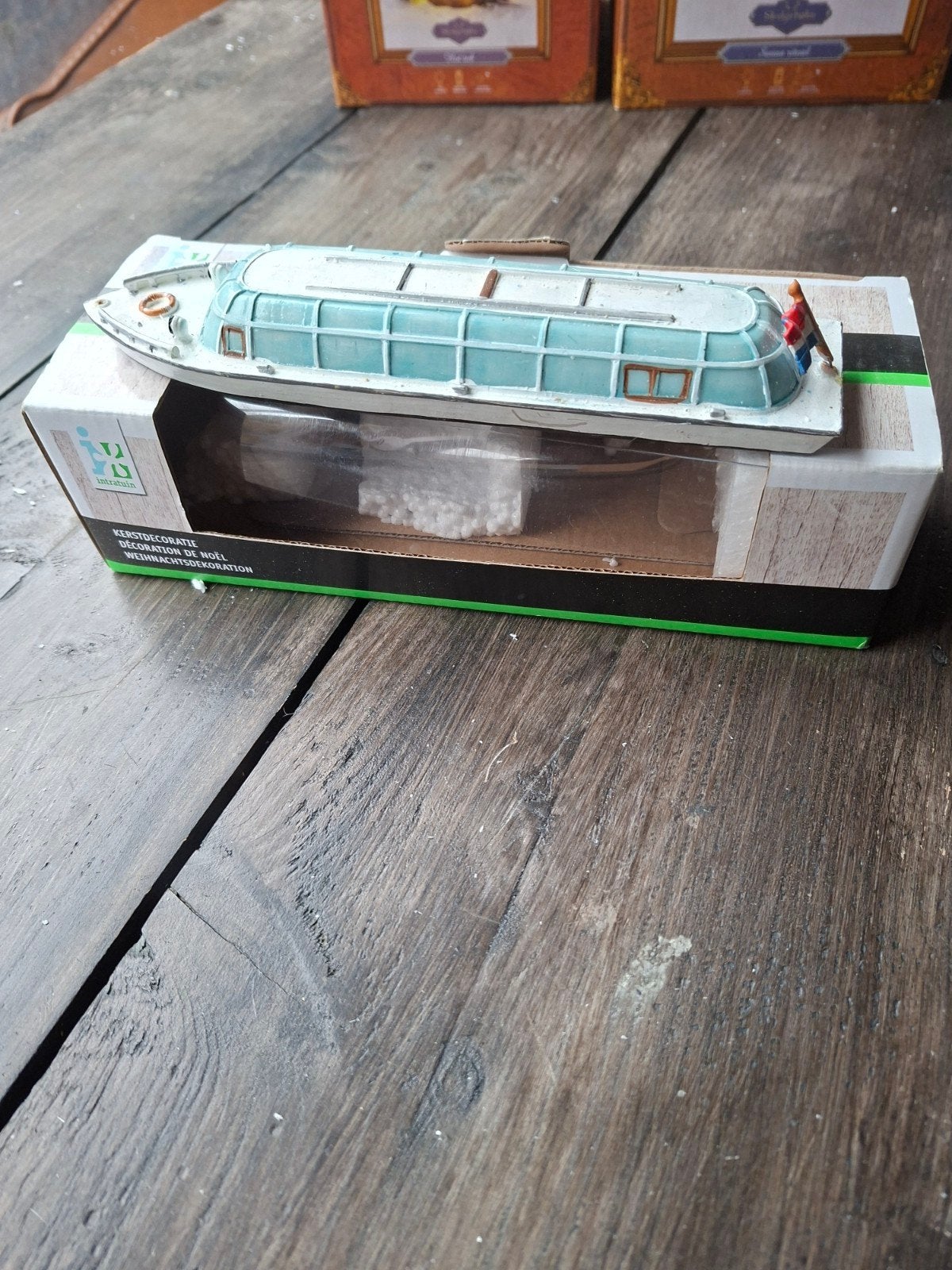 Decoratieve Nederlandse Grachtboot - Nieuw in Doos, Ophalen, Nieuw, 1:50 tot 1:200, Overige merken