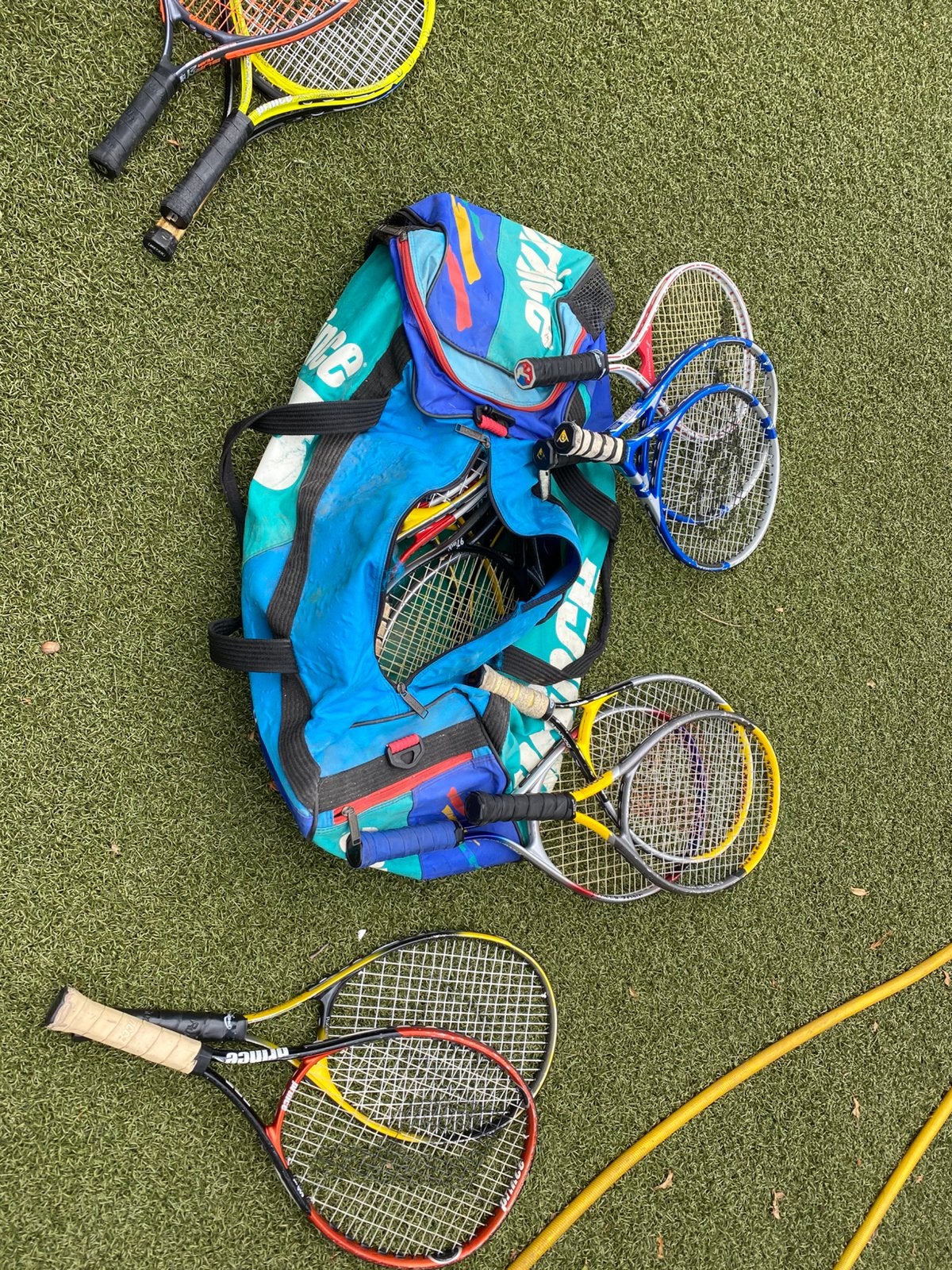 Tennnisrackets en tennisballen, Gebruikt, L00, Racket, Ophalen