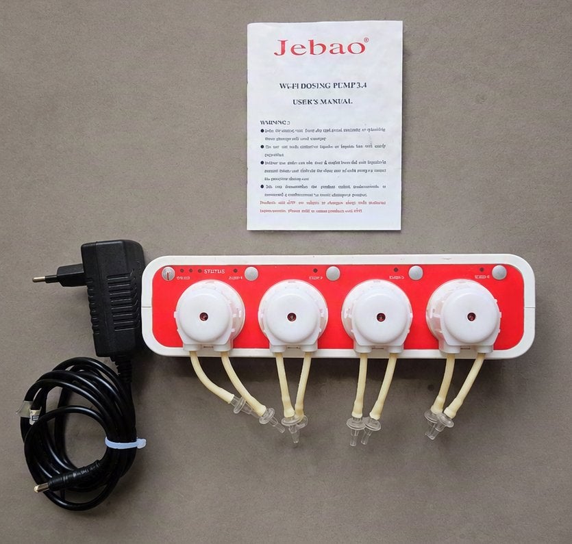Jebao WiFi Doseerpomp 4-kanaals+4 glazen 1 liter flessen, Ophalen, Gebruikt, Overige typen, Overige merken