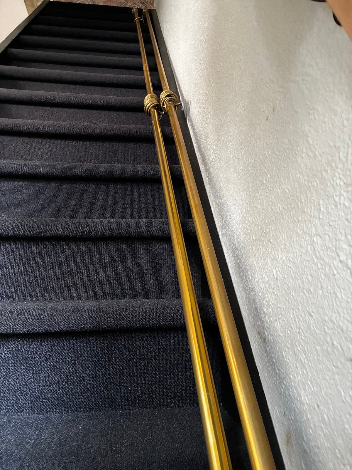 2 x Messing gordijnroedes 2.60 meter lang, Huis en Inrichting, Ophalen, Gebruikt