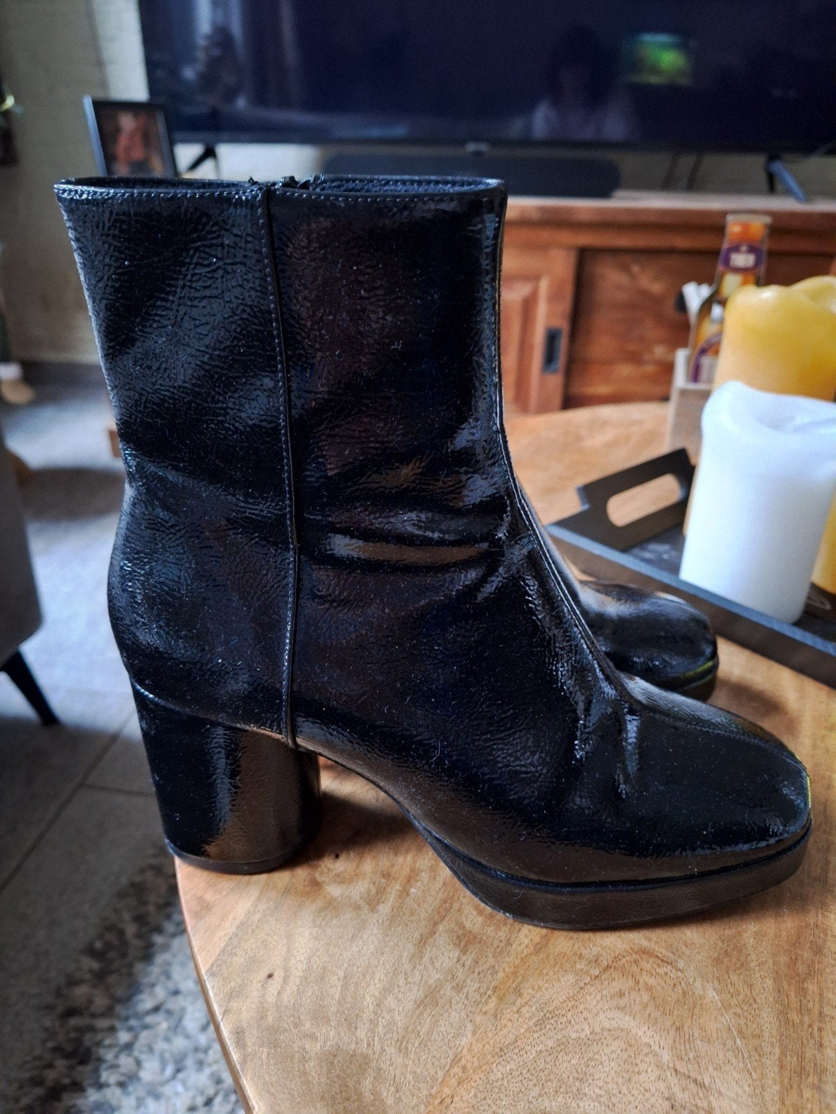 zgan zwarte enkellaars lak maat 38, Kleding | Dames, Schoenen, Zwart, Lage of Enkellaarzen, Ophalen of Verzenden, Zo goed als nieuw