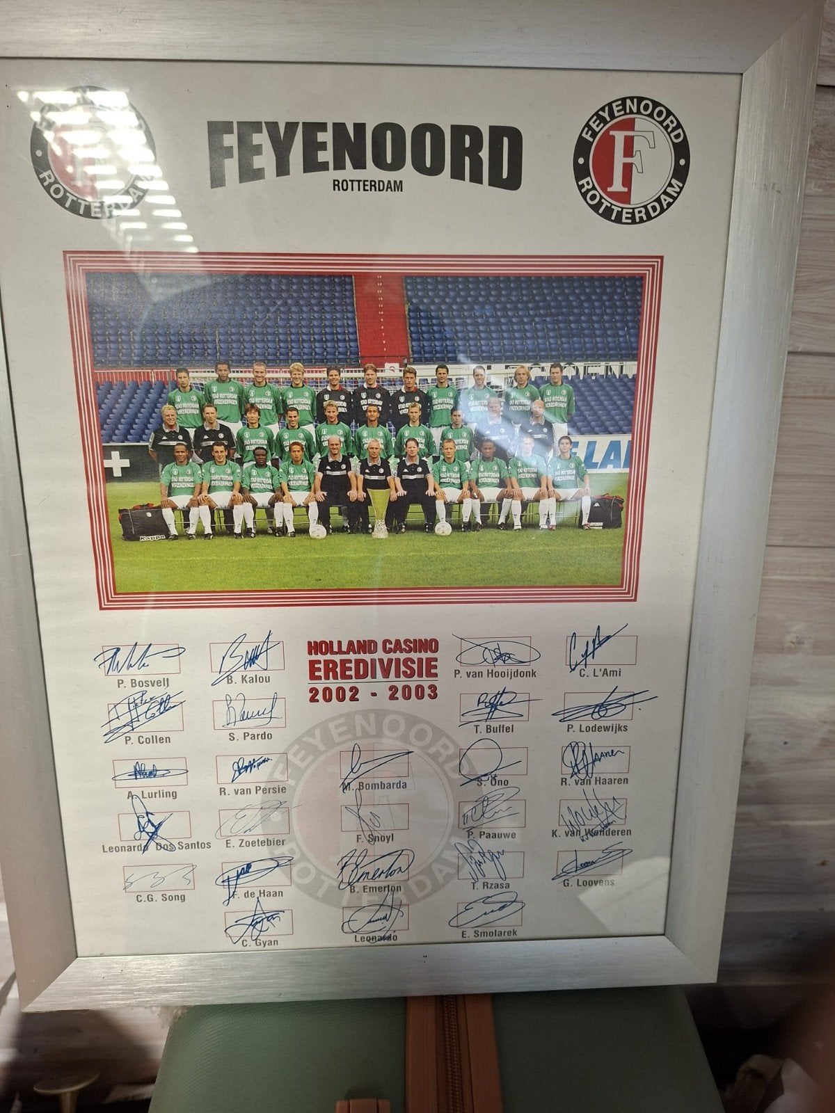 Feyenoord Selectie 2002/2003 Gesigneerd, Verzamelen, Ophalen of Verzenden, Zo goed als nieuw, Feyenoord