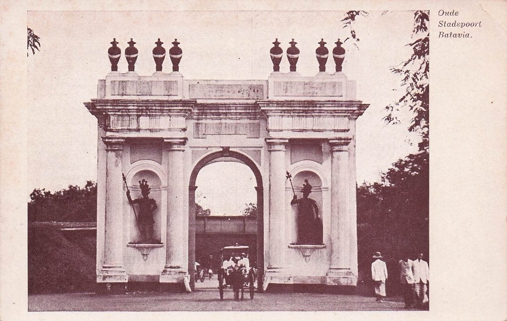 Nederlands Indië Batavia - Oude Stadspoort (oudje), Ophalen of Verzenden, Voor 1920, Ongelopen, Buiten Europa