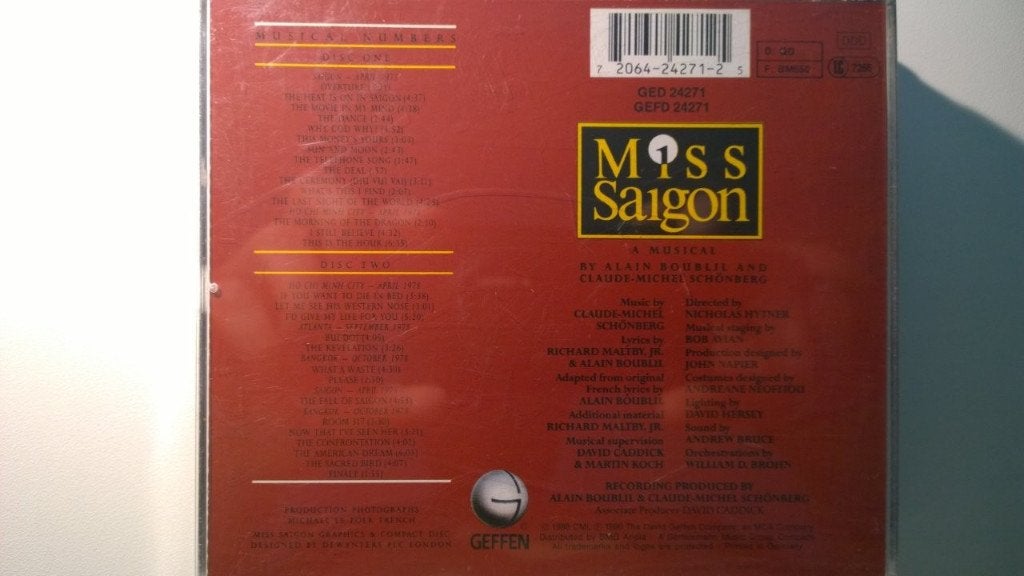 Miss Saigon (Original London Cast Recording), Pop, Ophalen of Verzenden, Zo goed als nieuw, Album