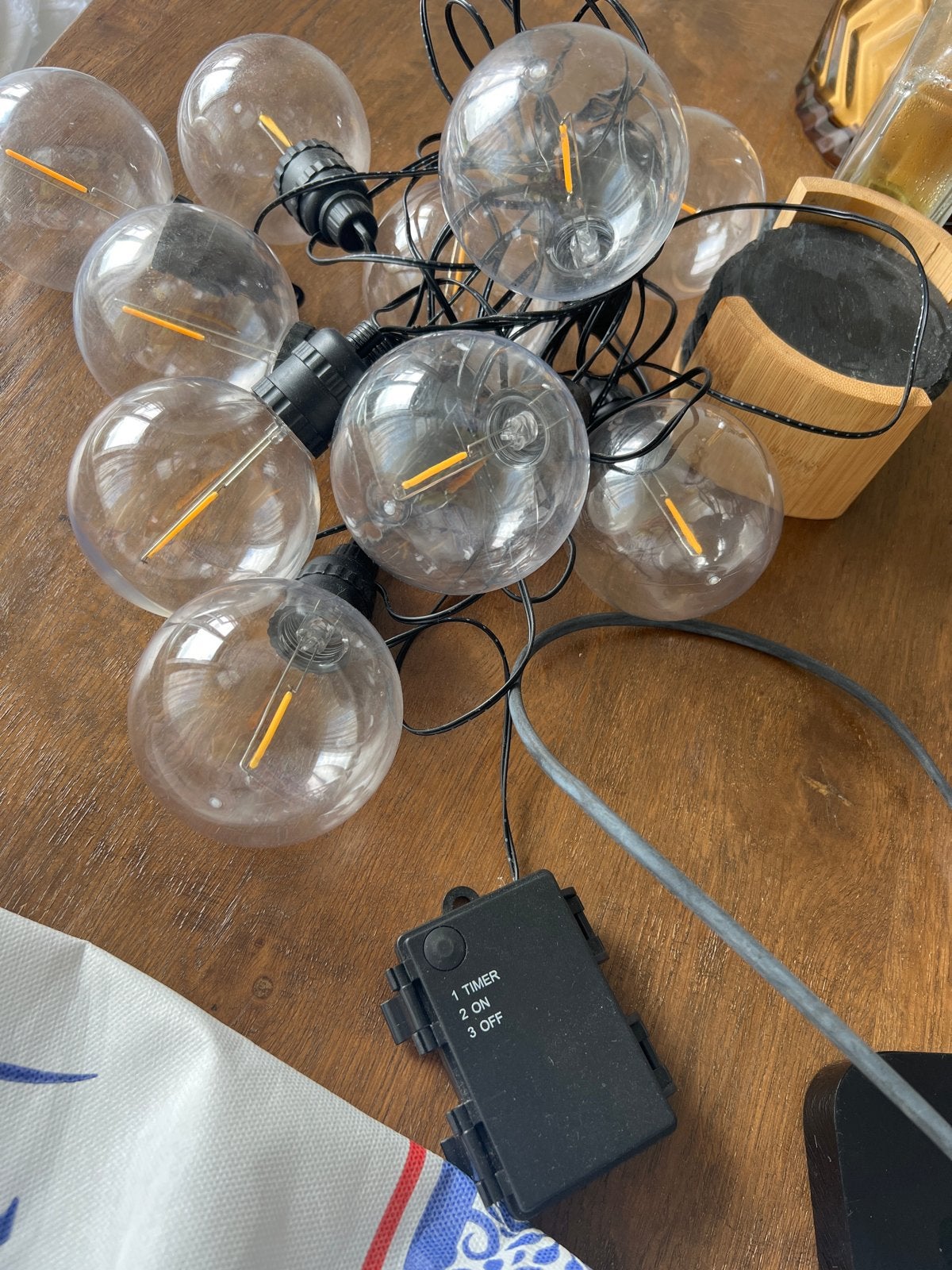 Sfeervolle LED-lichtslinger op batterijen - Warm wit, Werkt op batterijen, Ophalen, Zo goed als nieuw, Wit