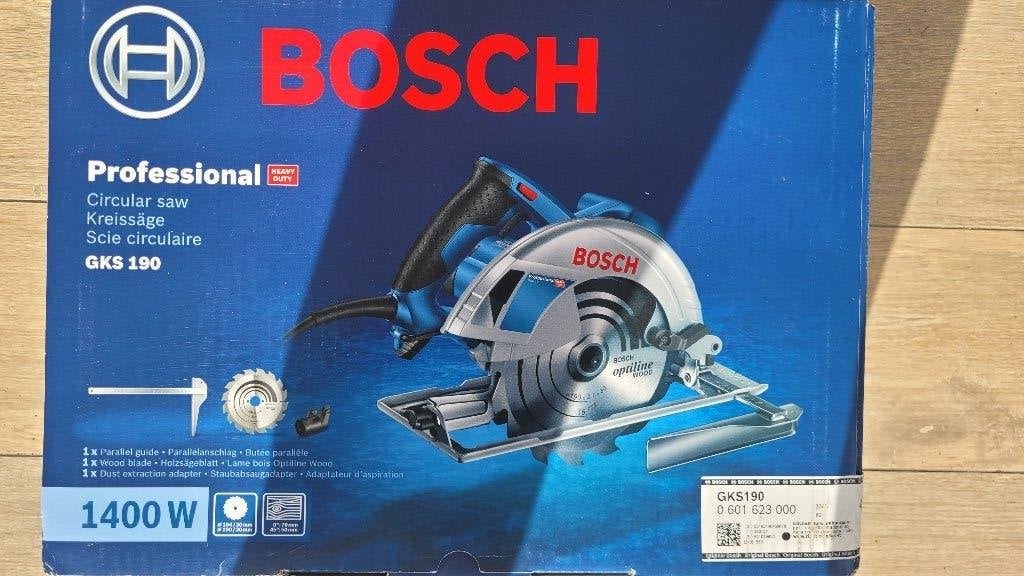 NIEUW: Bosch Cirkelzaag GKS 190, Cirkelzaag, Nieuw, Ophalen of Verzenden, 30 tot 70 mm