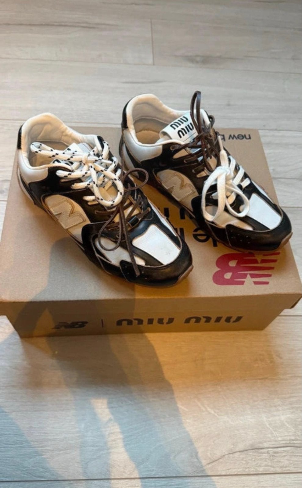 New Balance 530 SL Deco Miu Miu Zwart Wit Maat 36, Ophalen of Verzenden, Gedragen, Zwart, Sneakers of Gympen