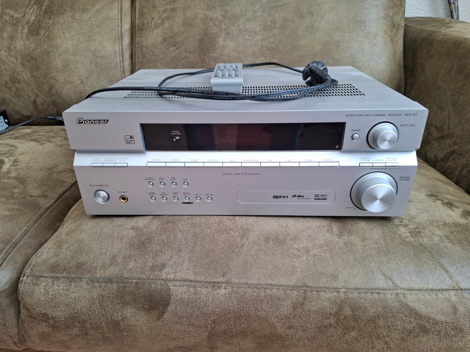 Pioneer VSX-417 AV-receiver/versterker met afstandsbediening, Gebruikt, Ophalen of Verzenden, 60 tot 120 watt, Pioneer