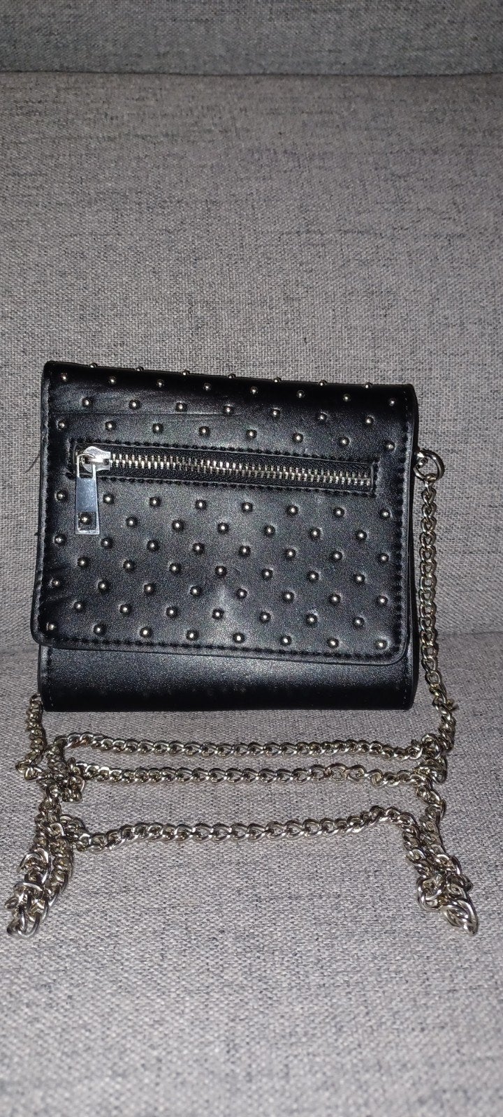 Primark Zwart Schoudertasje met Studs, Sieraden, Tassen en Uiterlijk, Ophalen of Verzenden, Zo goed als nieuw, Zwart, Schoudertasje