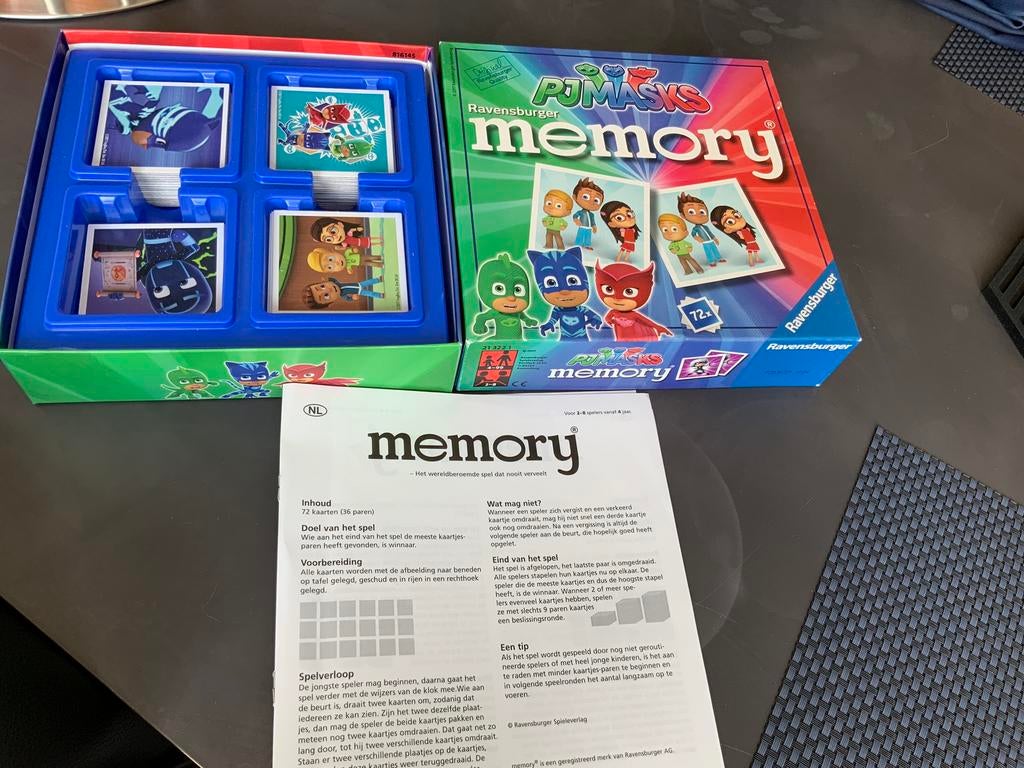 Memorie spel  PJMasks, Hobby en Vrije tijd, Ophalen of Verzenden, Zo goed als nieuw