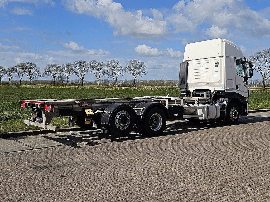 IVECO AS260S42 STRALIS 6x2 intarder alcoa's, Auto's, Automaat, Euro 6, Iveco, Wit