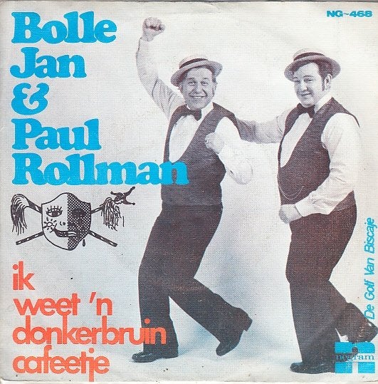 bolle jan & paul rollman - ik weet 'n donkerbruin cafeetje, 7 inch, Ophalen of Verzenden, Zo goed als nieuw, Beschermende buitenhoes