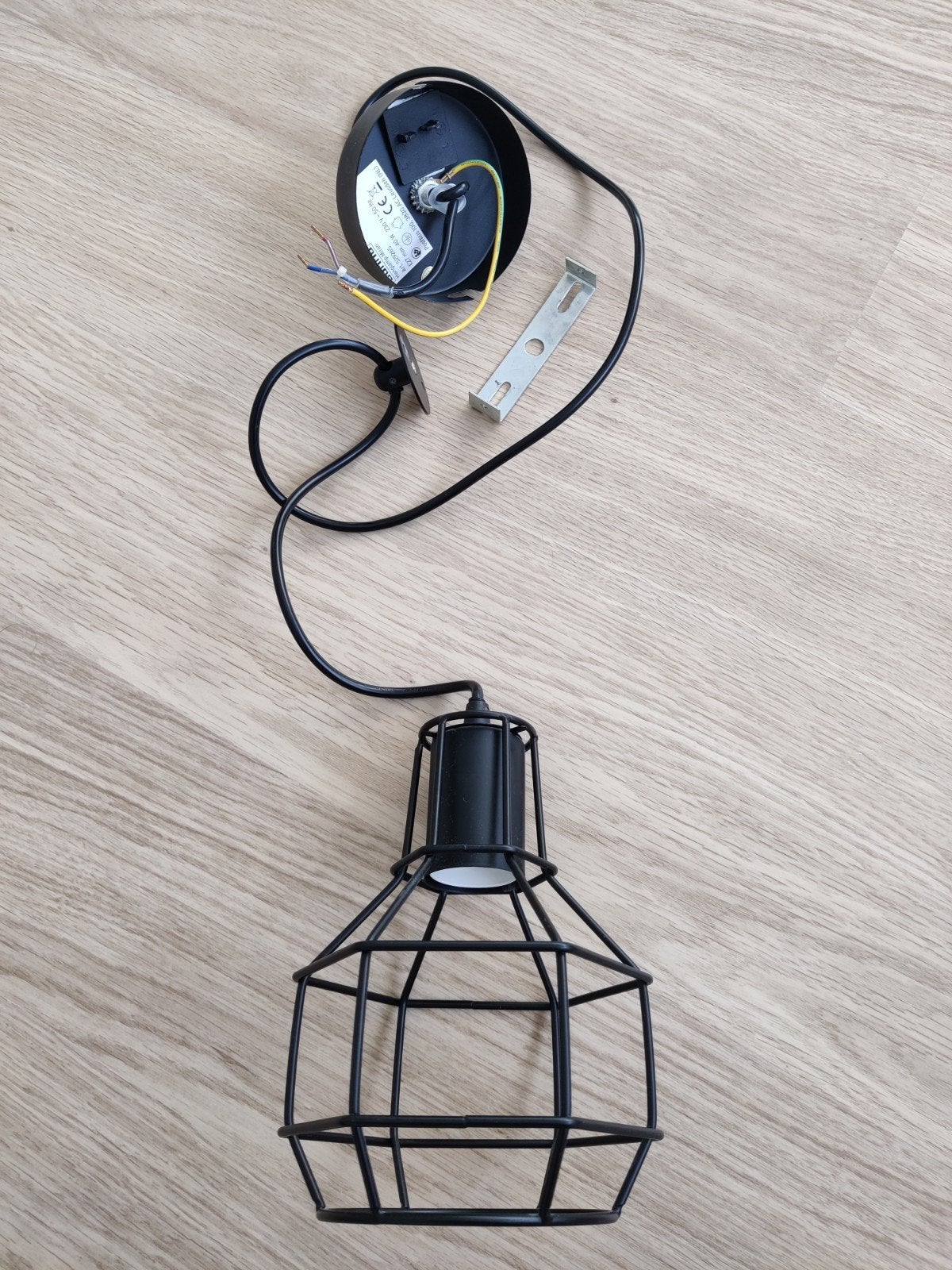 Hanglamp zwart metaal, Huis en Inrichting, Ophalen, Zo goed als nieuw, Metaal