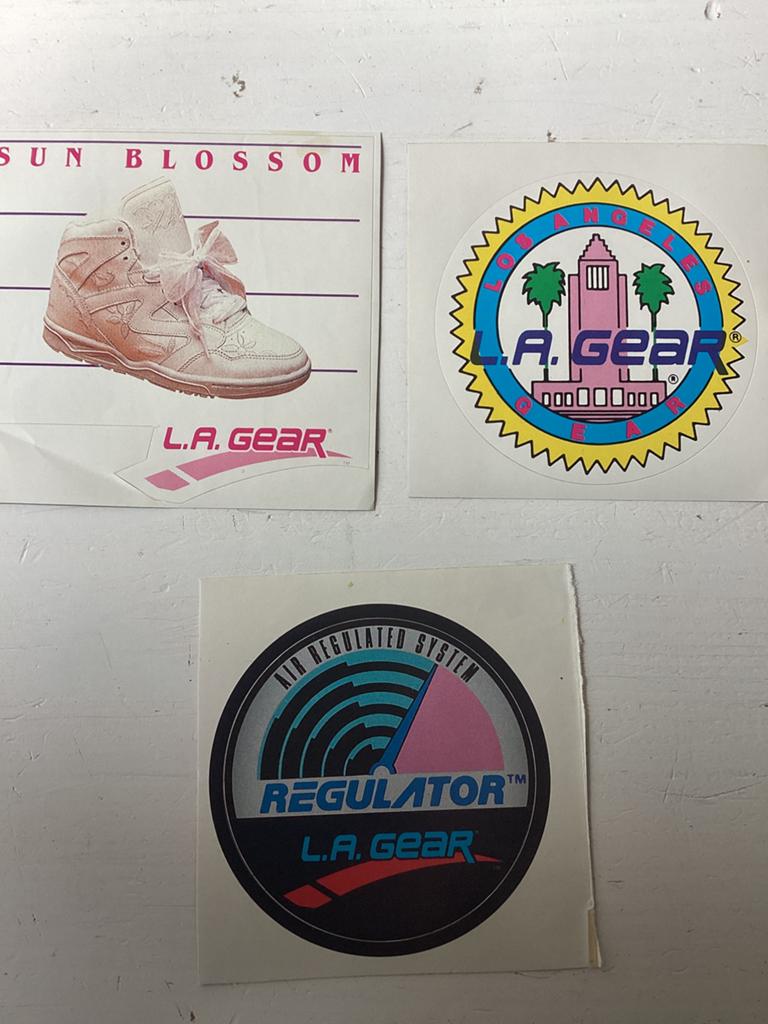 3 stickers LA Gear, Verzenden, Zo goed als nieuw, Merk