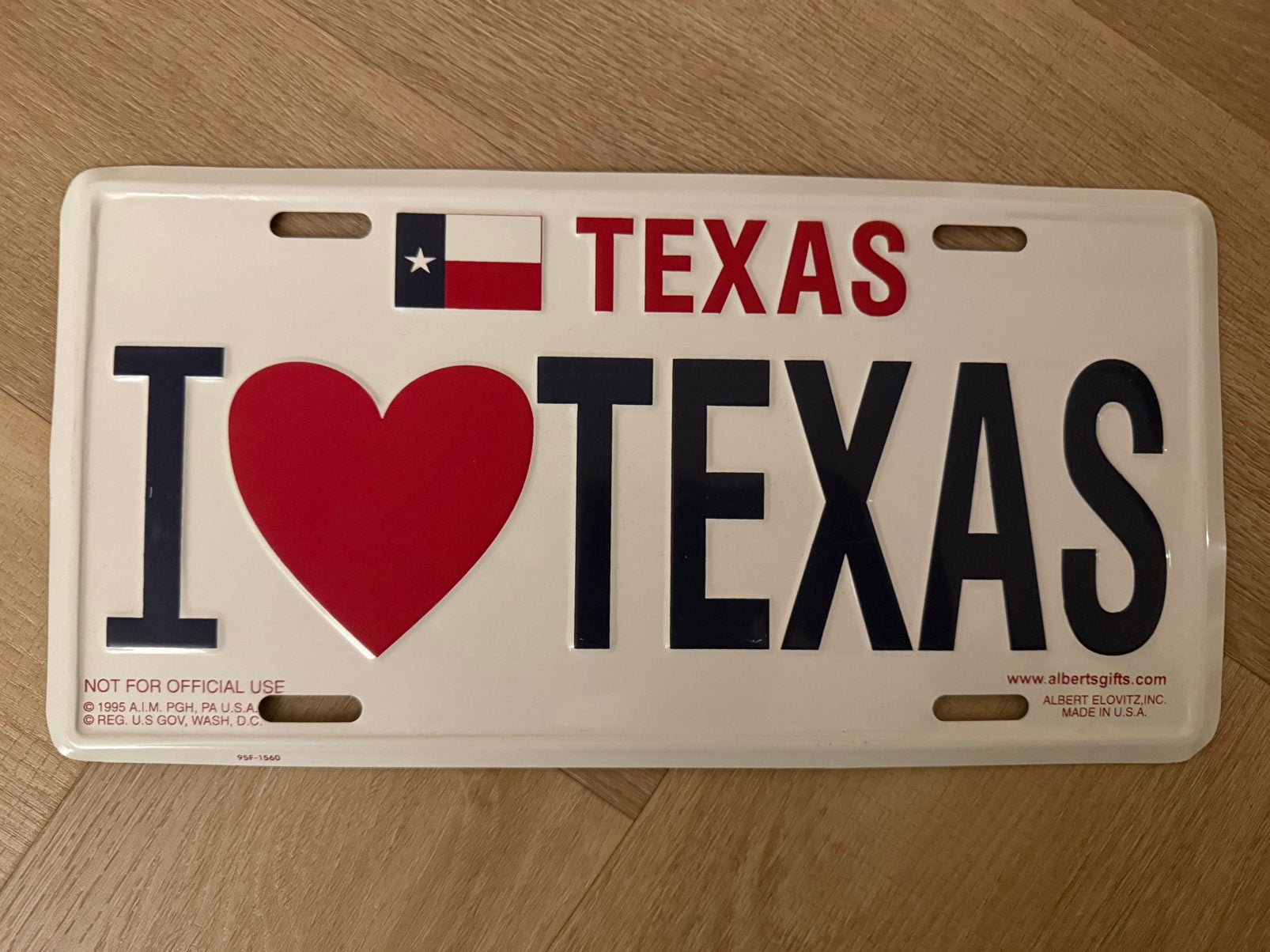 Bordje wall sign Texas, Verzamelen, Ophalen, Zo goed als nieuw, Auto's
