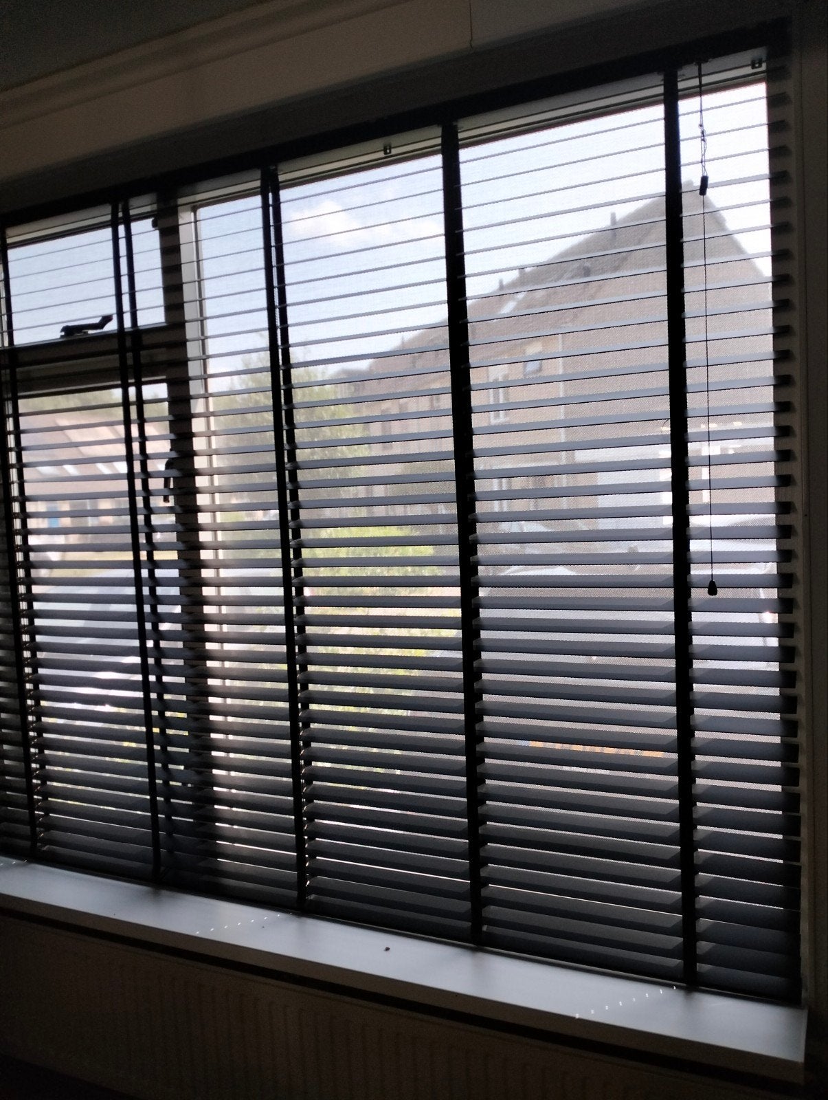 Zwarte houten jaloezie 180 x 220 cm, Ophalen of Verzenden, Zwart, Jaloezie, Hout