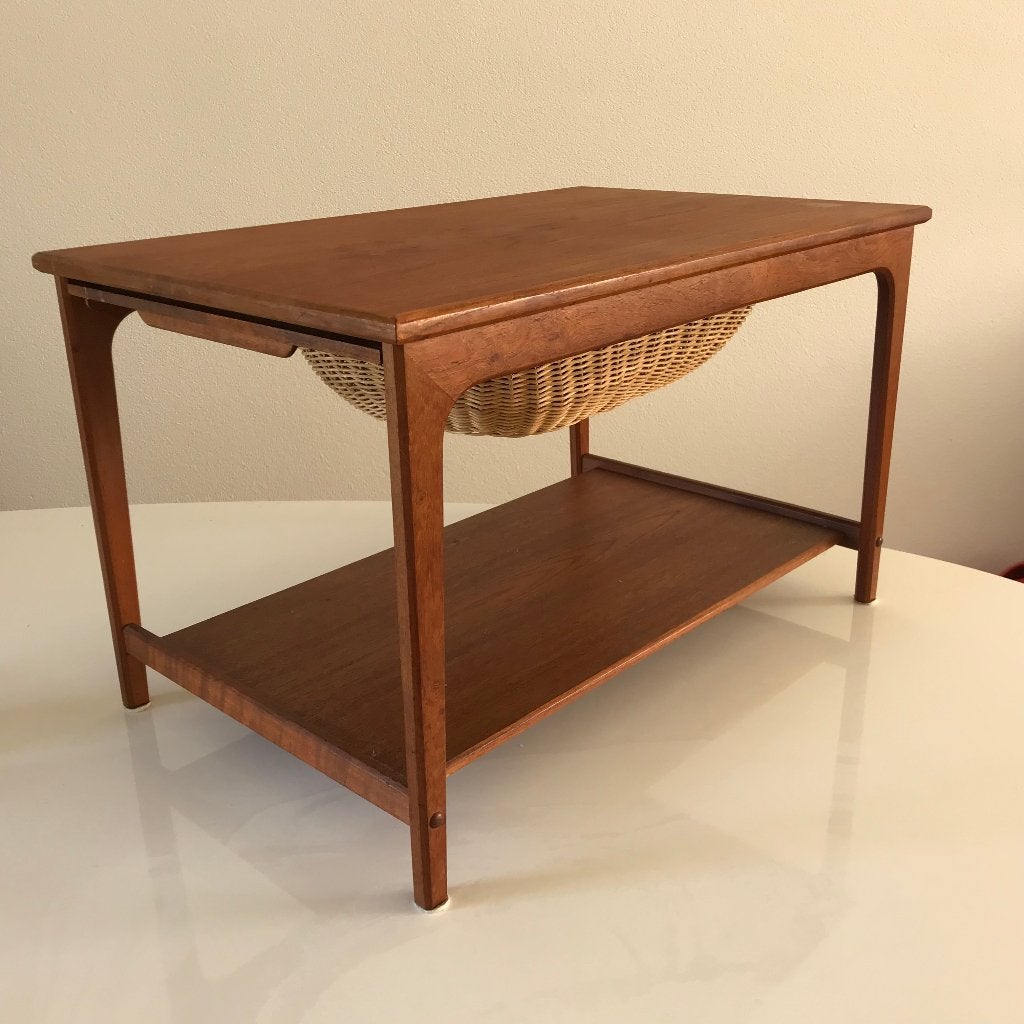 Brouer Mobilfabrik 1966 Sybord Naaitafel tafel Deens teak, Ophalen