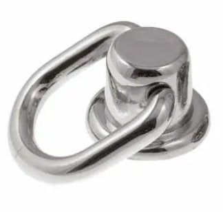 Telefoonhoes rivet met ring, 29 x 20 mm zilverkleur (1 st.), Verzenden, Nieuw, Overige typen