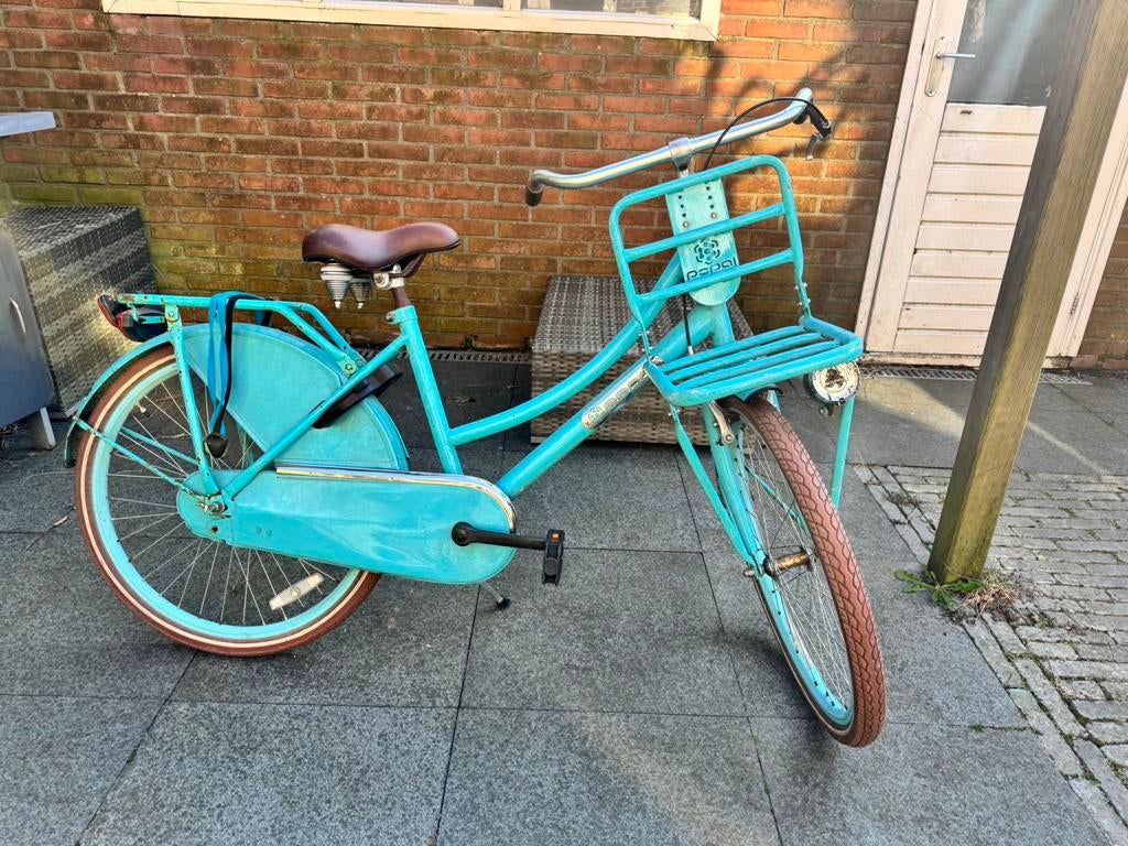 Kinderfiets opal blauw, 24 inch, Ophalen, Gebruikt, 20 inch of meer