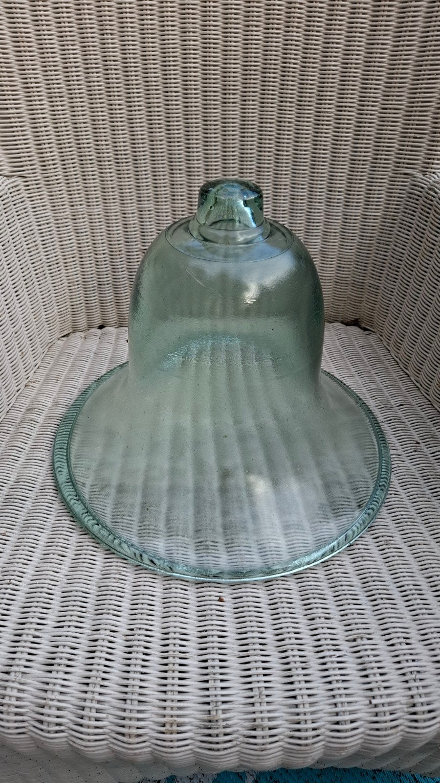 brocante groen glazen cloche, plantenstolp, Ophalen of Verzenden, Zo goed als nieuw