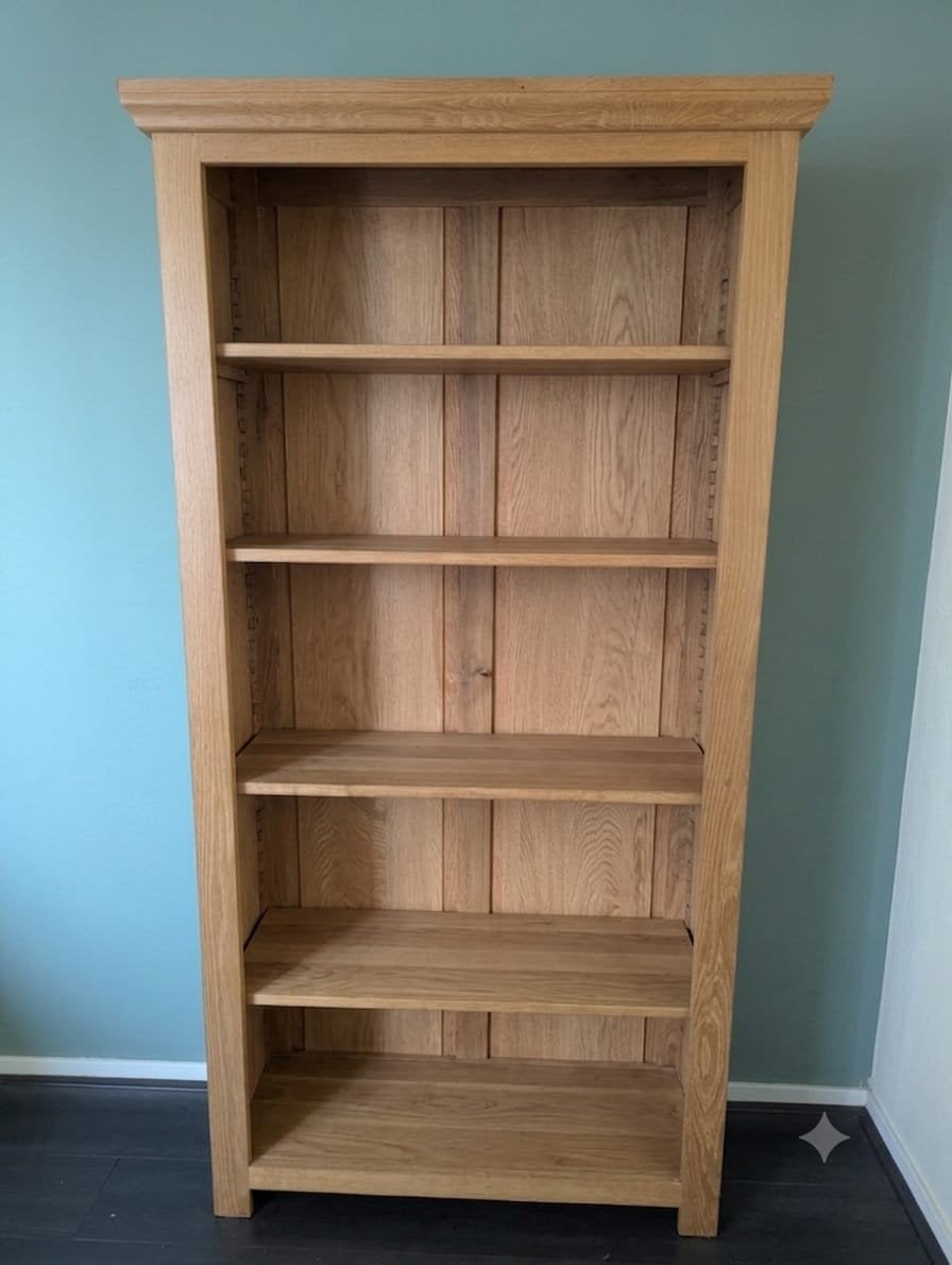 Eiken boekenkast., Huis en Inrichting, Ophalen, 50 tot 100 cm, Zo goed als nieuw, 150 tot 200 cm