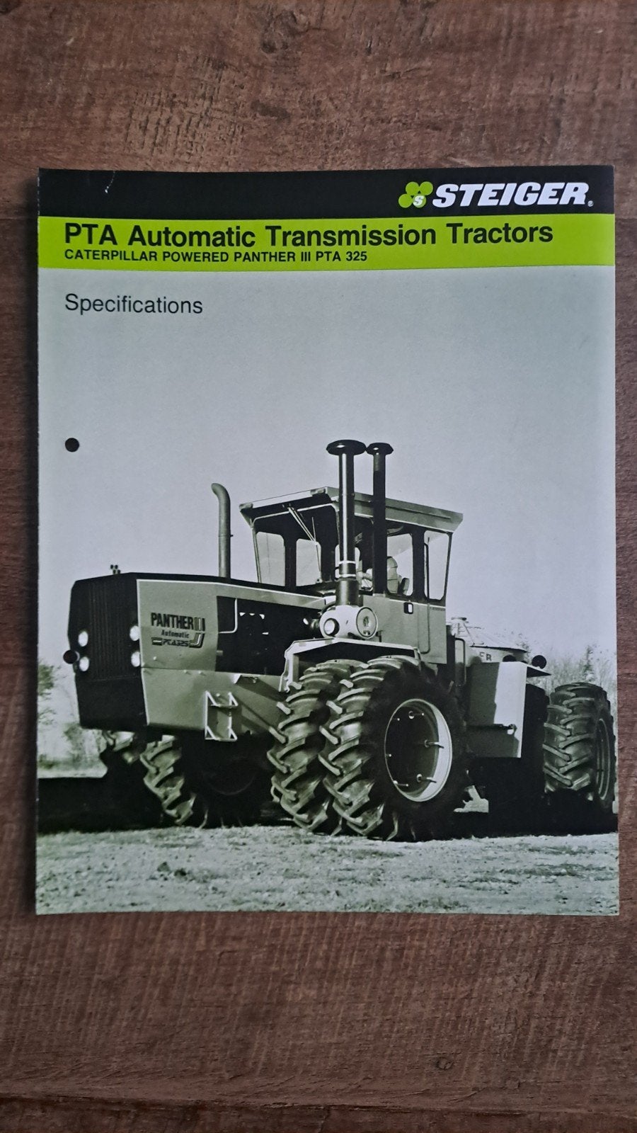 folder STEIGER PANTHER III PTA 325 , KNIKTRACTOR, tractor, Ophalen of Verzenden, Zo goed als nieuw, Folder