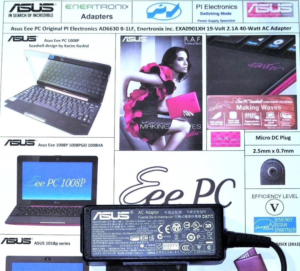 Asus Eee PC AD6630 19V 2.1A 40W Adapter Lader ADP-40PH AB, Ophalen of Verzenden, Zo goed als nieuw, Asus