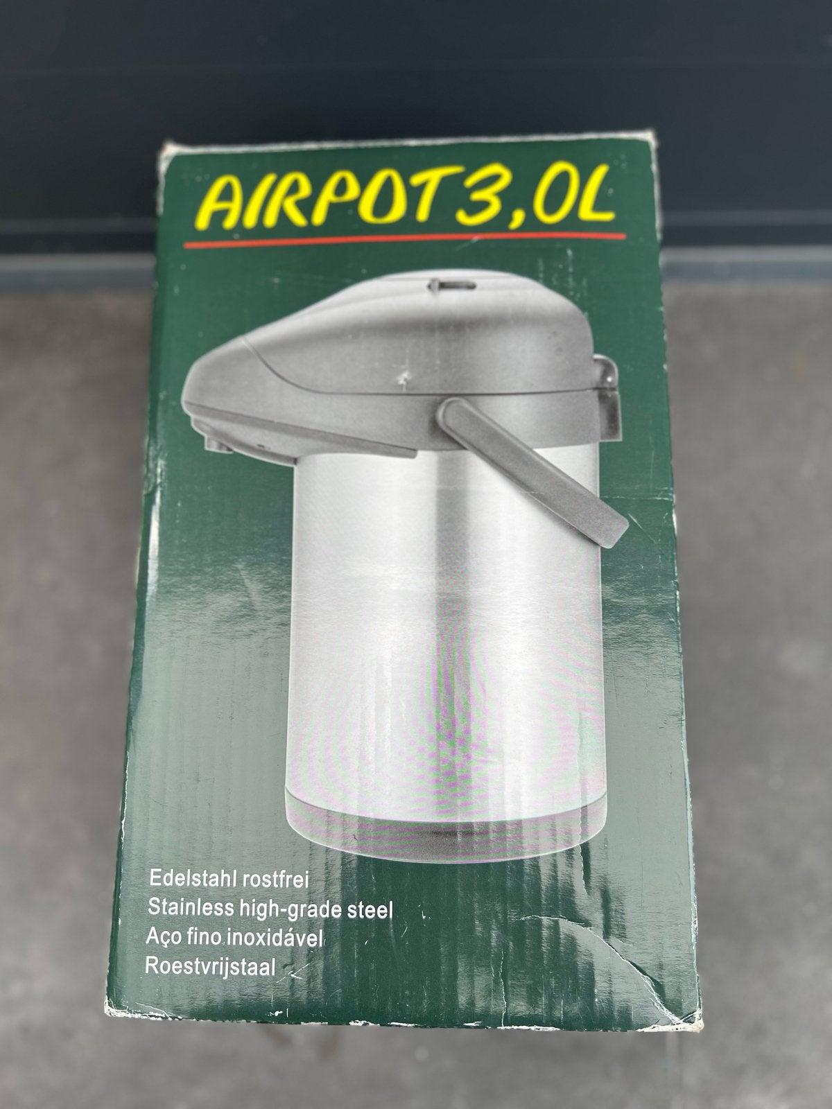 Airpot 3.0L RVS Thermoskan - Zo goed als nieuw, Ophalen, Overige typen, Zilver, Zo goed als nieuw