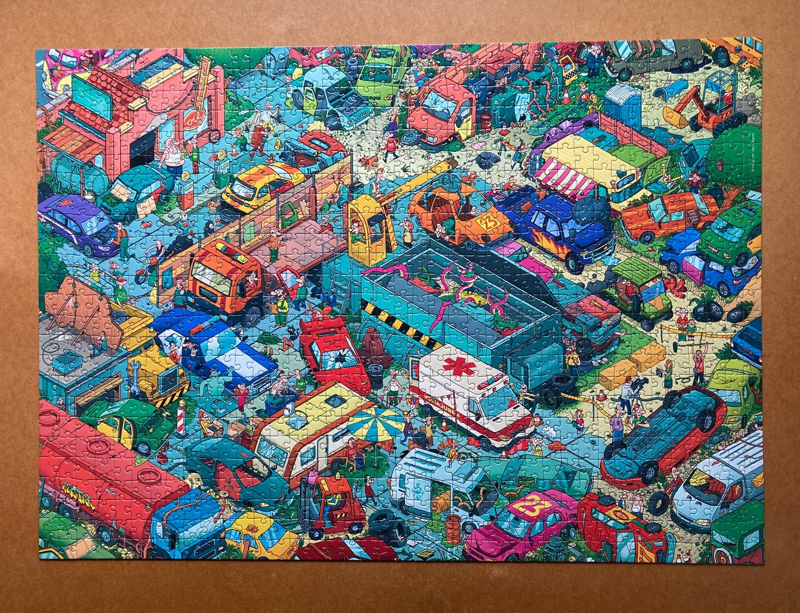 Heye 1000🧩 Car Cemetry, Ophalen of Verzenden, 500 t/m 1500 stukjes, Zo goed als nieuw, Legpuzzel