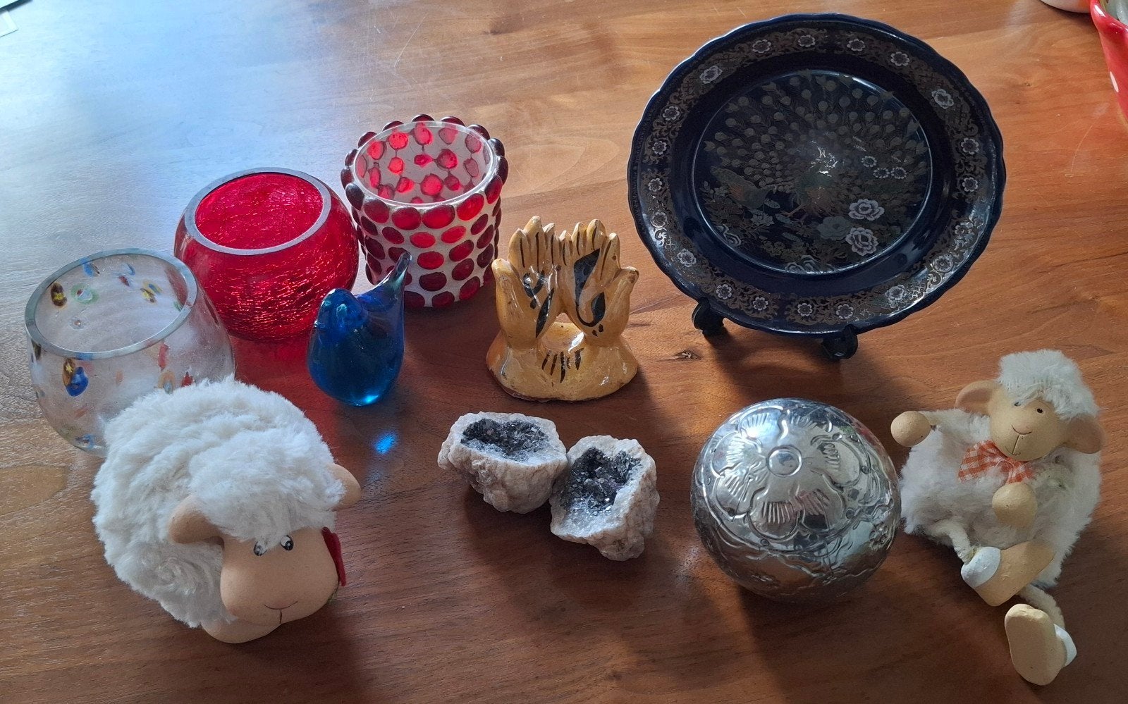 decoratiepakket (o.a. waxinelichthouders, schaapjes & siersc, Huis en Inrichting, Ophalen, Gebruikt, Meerkleurig, Overige stijlen