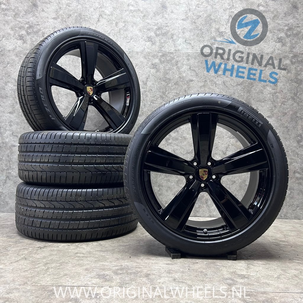 NIEUW 21 inch originele velgen + zomerbanden Porsche Macan, Auto-onderdelen, Banden en Velgen, Gebruikt, 265 mm, Banden en Velgen