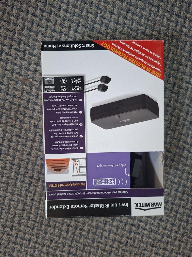 Marmitek Invisible Control 6 XTRA IR Blaster Remote Extender, Ophalen of Verzenden, Nieuw, Origineel, Tv