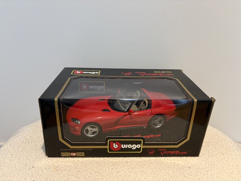Dodge Viper RT/10 1993 – Bburago 1:18 - originele doos, Ophalen of Verzenden, Zo goed als nieuw, Auto, Bburago