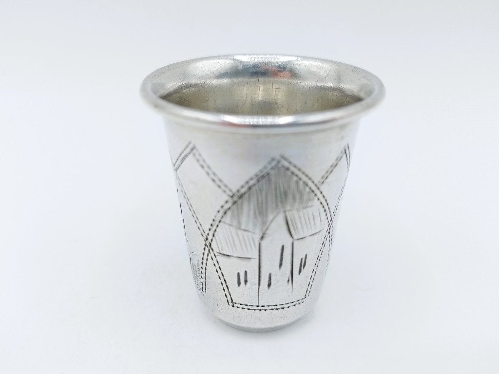 Zilveren kiddush beker, S. Tipograf, Warschau, ca. 1900, Antiek en Kunst, Verzenden, Zilver