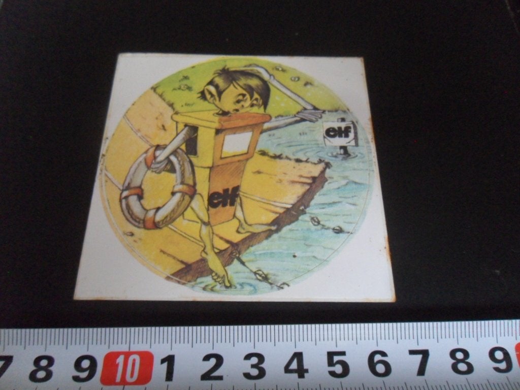 sticker strip benzinepomp ELF zwemmen reddingsboei, Ophalen of Verzenden, Zo goed als nieuw