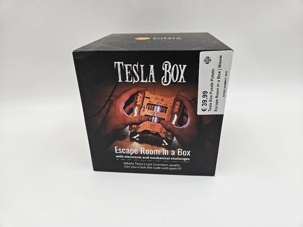 Tesla Box Puzzle Potato Escape Room in a Box | Nieuw, Ophalen of Verzenden, Minder dan 500 stukjes, Nieuw, Overige typen