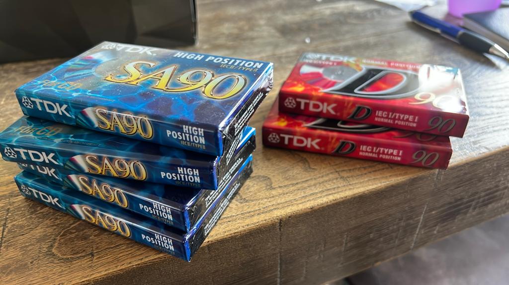 TDK Cassettebandjes nog gesealed 6 stuks, 2 t/m 25 bandjes, Overige genres, Ophalen of Verzenden, Zo goed als nieuw