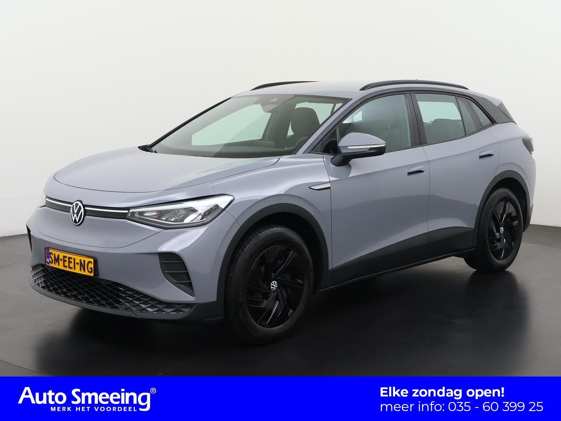 Volkswagen ID.4 Pure 52 kWh | Zondag Open!, Auto's, Automaat, 12 maanden, Zwart, 148 pk
