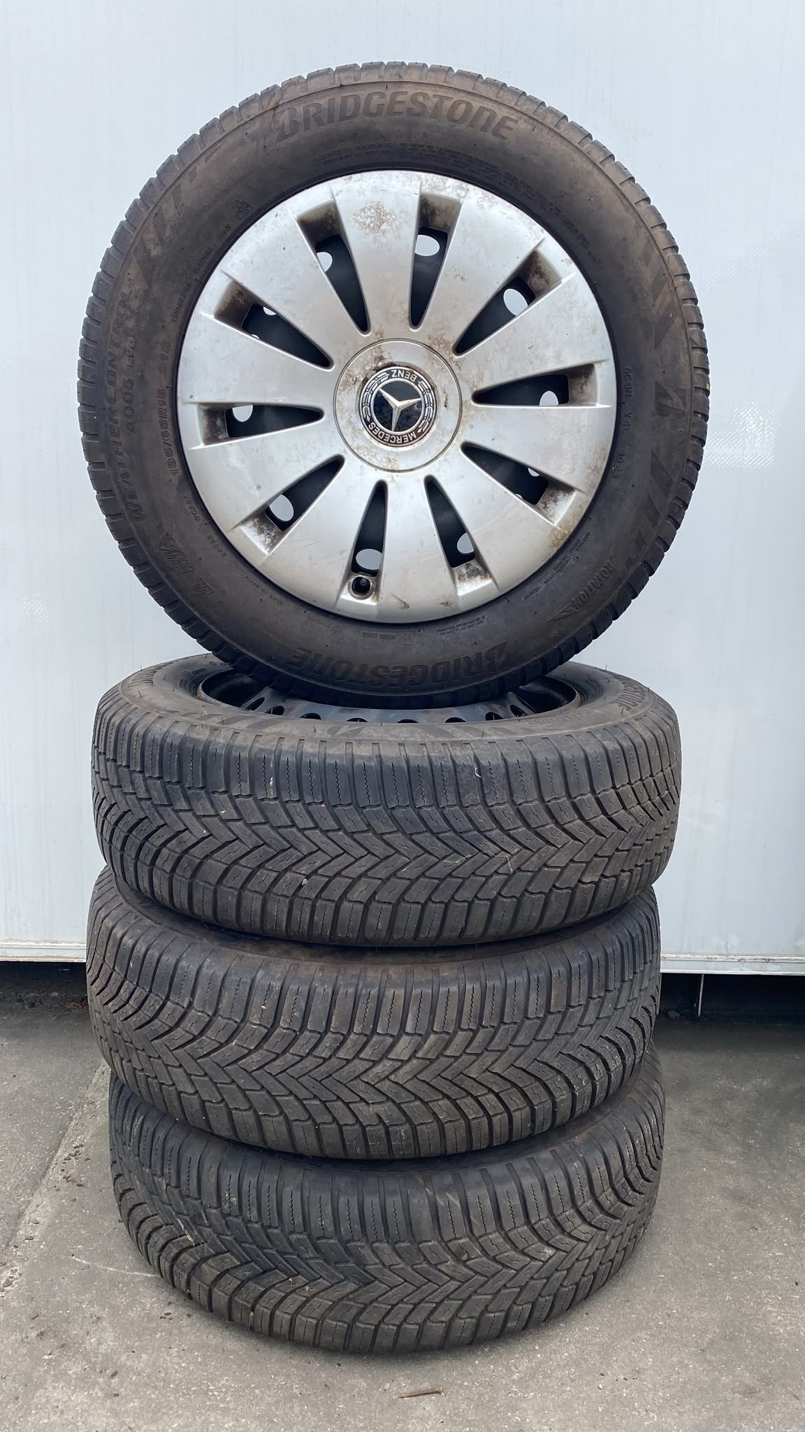 Mercedes-Benz Citan Kangoo Allseason Banden Set 195-65-15 5x, Gebruikt, -, -, Banden en Velgen