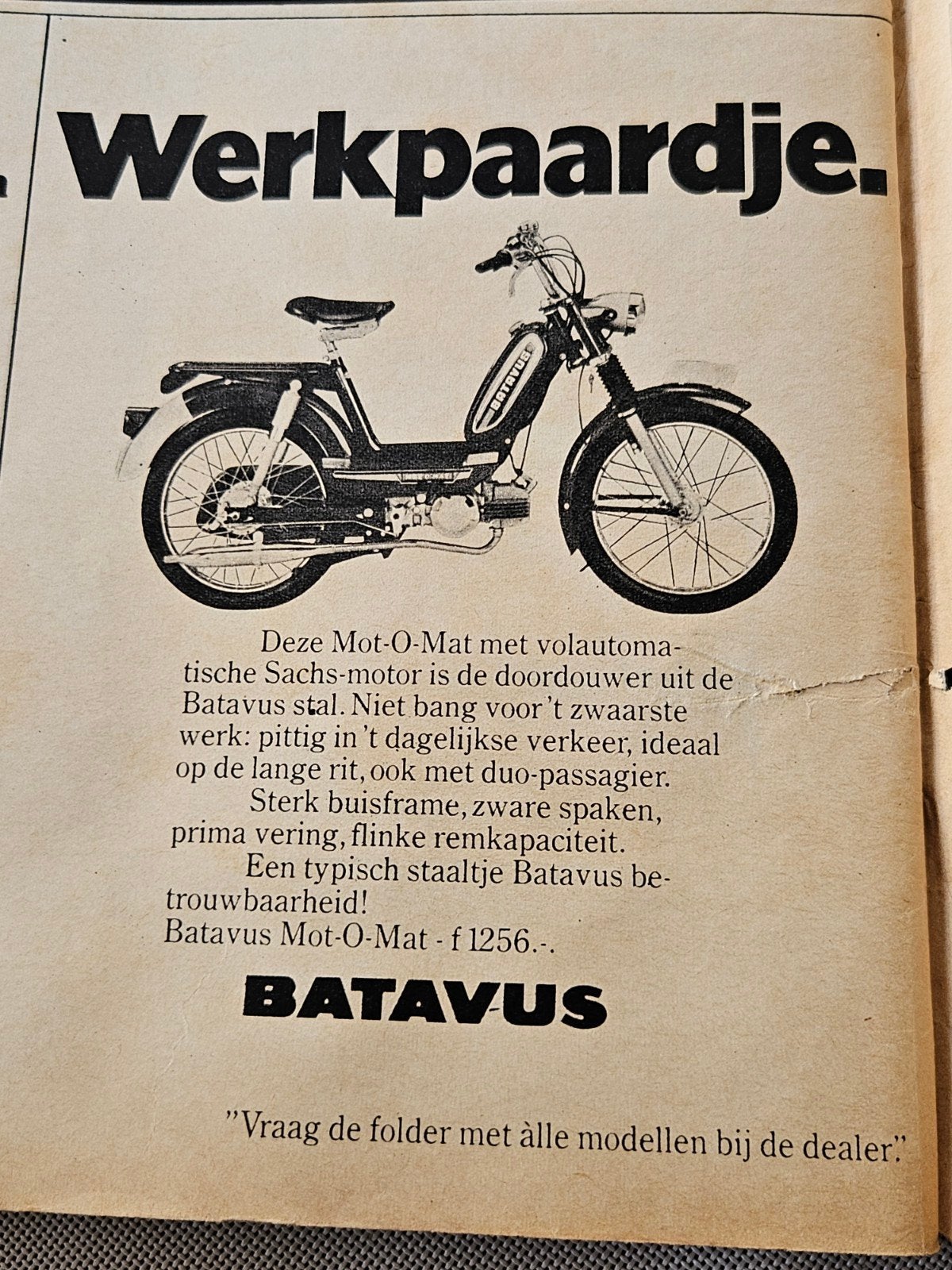 Batavus Mot-O-Mat: knipsel Het betrouwbare werkpaardje, Ophalen of Verzenden