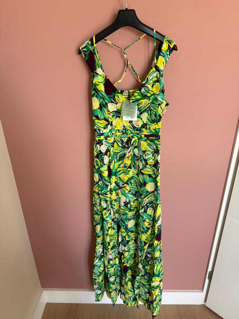 POM Amsterdam jurk maat 40 (NIEUW), Kleding | Dames, Jurken, Nieuw, Maat 38/40 (M), Groen, Onder de knie, Ophalen of Verzenden