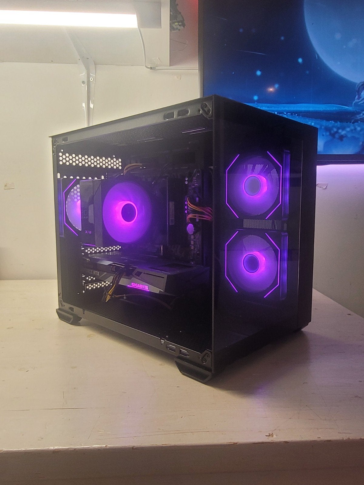 GAME PC/RTX 3060 TI/RYZEN 5 5500/1,5TB/16GB/SCREEN/ZGAN/, Zo goed als nieuw, HDD, Met videokaart, Zelfbouw / Custom build