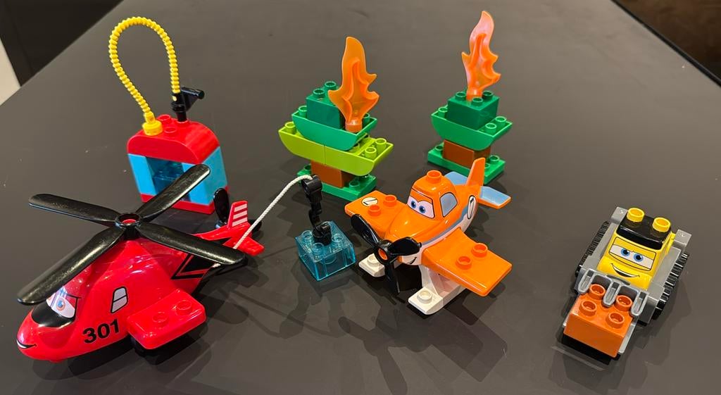 Duplo 10538 Planes Fire & Rescue Set, Ophalen of Verzenden, Gebruikt, Complete set, Duplo