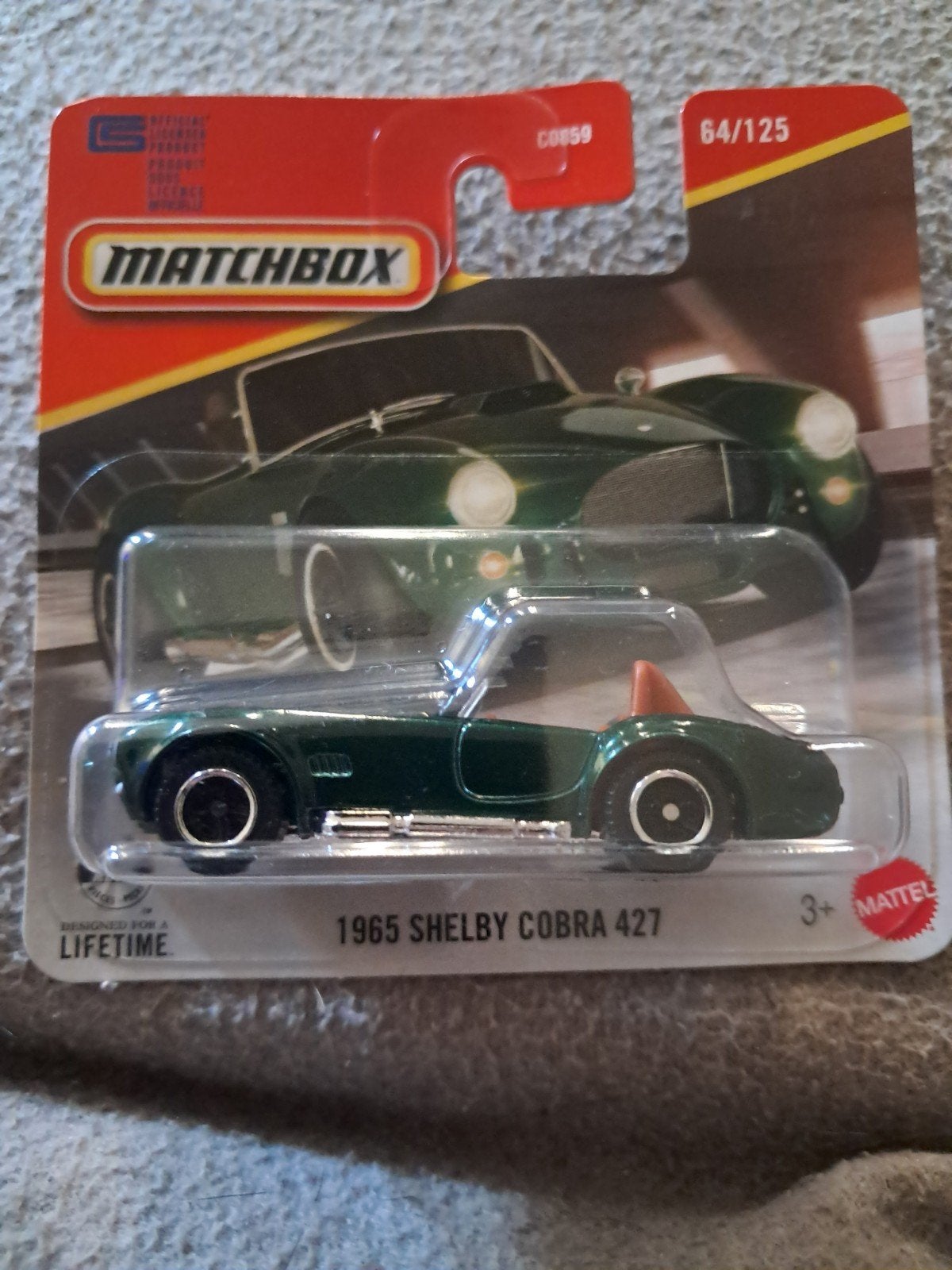 Matchbox 1965 Shelby Cobra 427 groen nieuw in verpakking, Ophalen of Verzenden, Nieuw, Auto